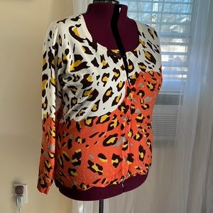 Like New | Ashley Stewart Animal Print Button-Up Cardigan | 22/24
